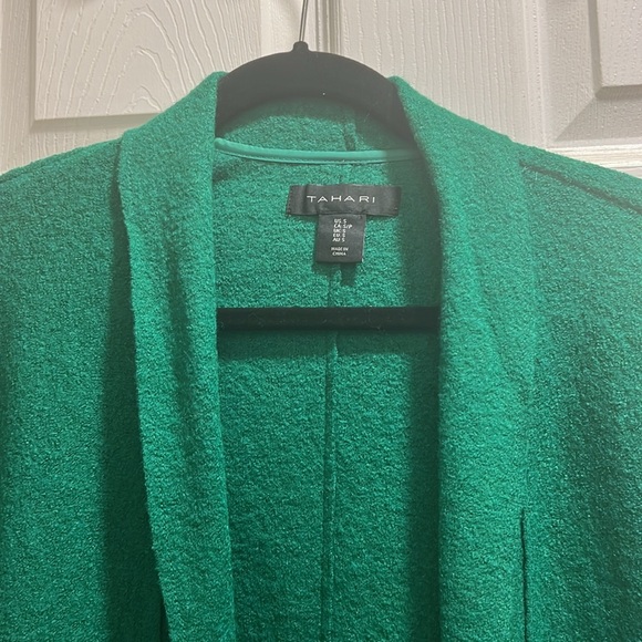 TAHARI Green Cardigan with Pockets - Picture 6 of 8